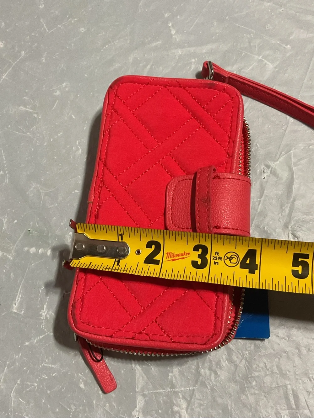 Vera Bradley Quilted Red Zip Wallet - Picture 6 of 7